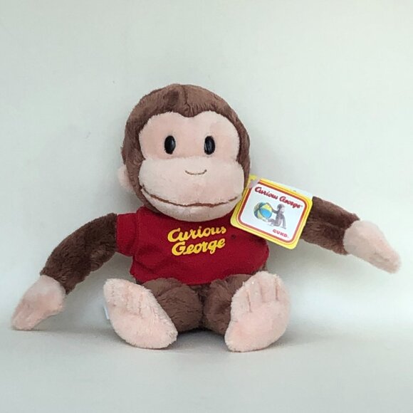 New w/ Tag🙈 Gund Curious George Red Shirt Plush  🐵8" - Picture 3 of 9